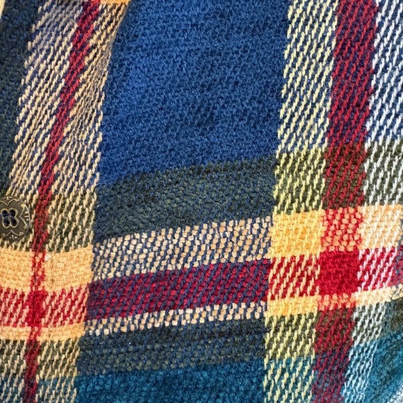 Koret Thick Blue Checked vintage Plaid long sleeve Button Down Shirt woman Small - Picture 3 of 10